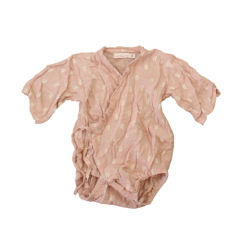 Lucky Wang NYC Girls Pink Onesie size: 3 Months